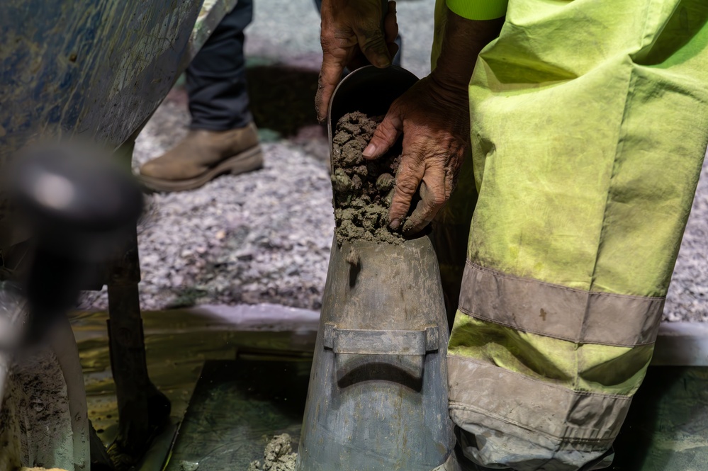Tyndall pours pavement test strip in Zone 1