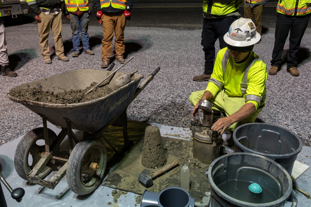 Tyndall pours pavement test strip in Zone 1