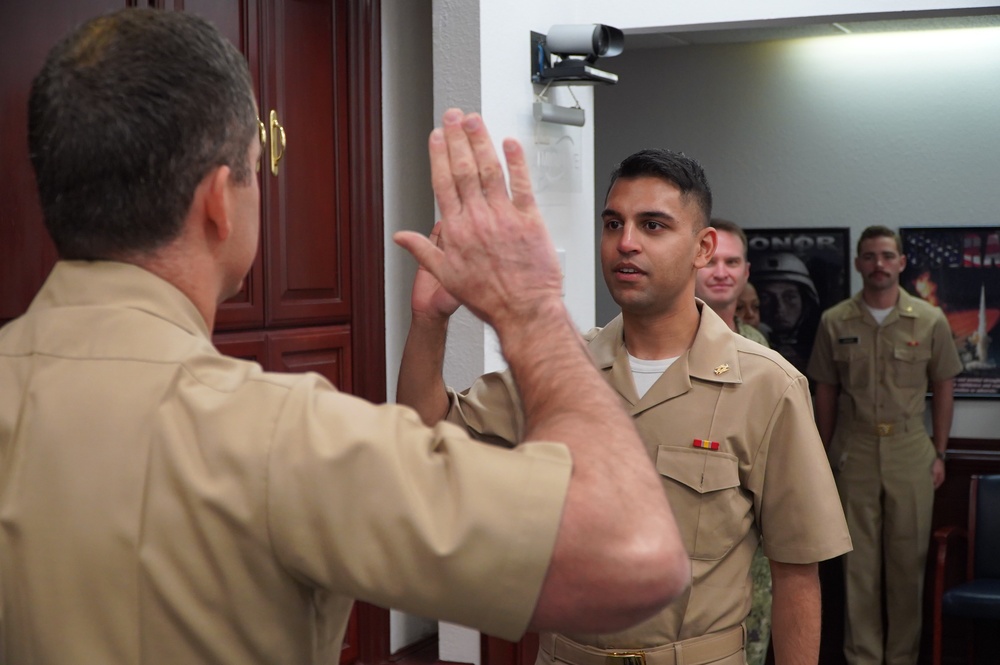 Promotion ceremony at Naval Weapons Station Yorktown