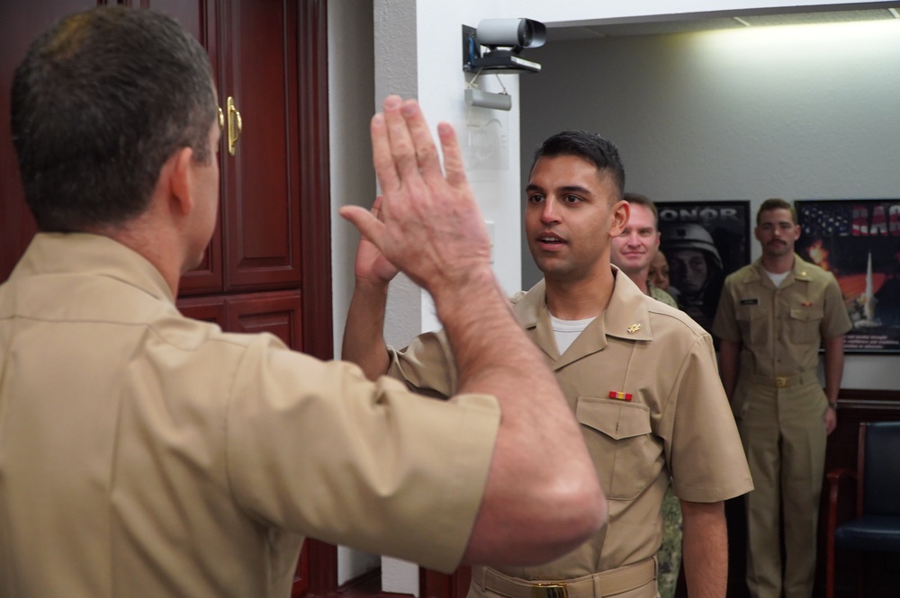 Promotion ceremony at Naval Weapons Station Yorktown