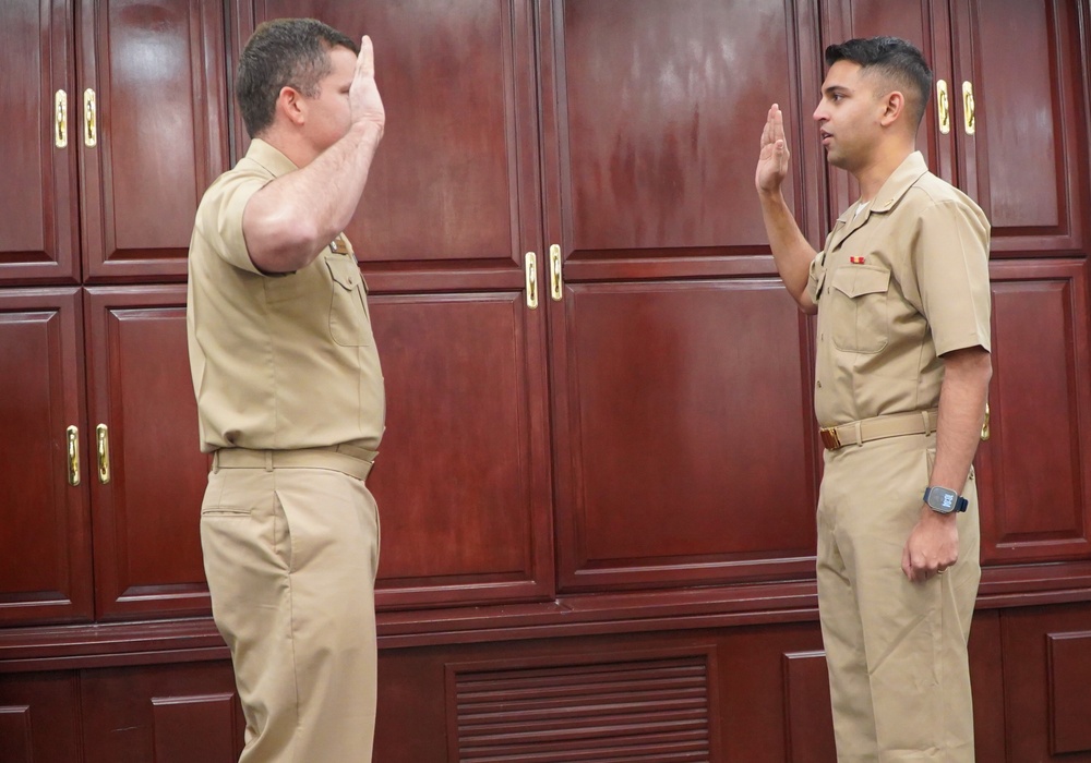 Promotion ceremony at Naval Weapons Station Yorktown