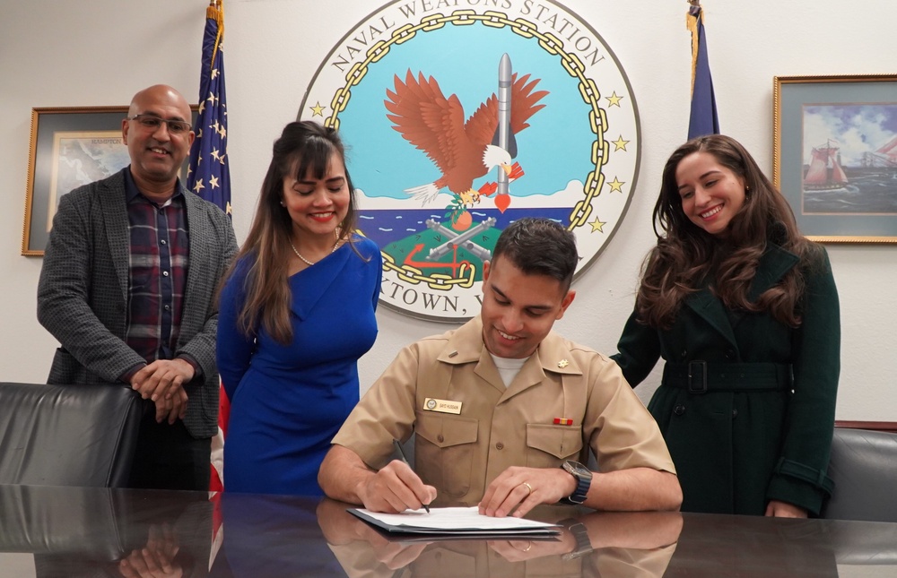 Promotion ceremony at Naval Weapons Station Yorktown