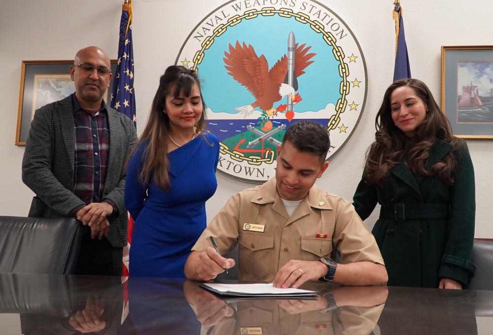 Promotion ceremony at Naval Weapons Station Yorktown