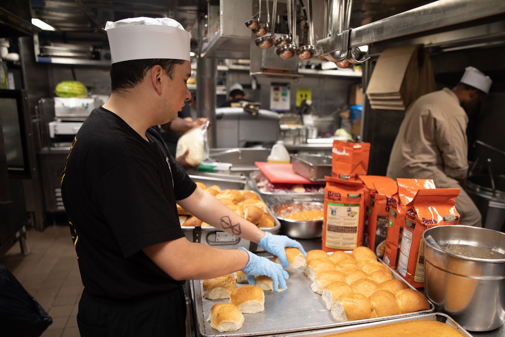 The Galley aboard the USS Cole