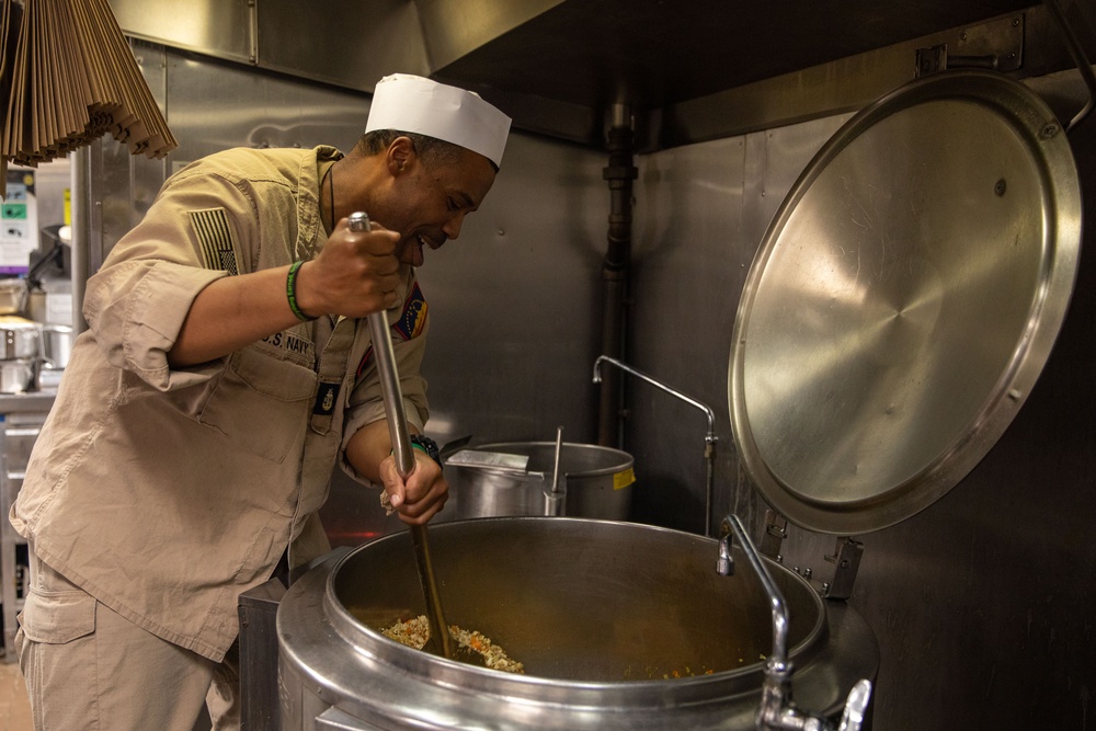 The Galley aboard the USS Cole