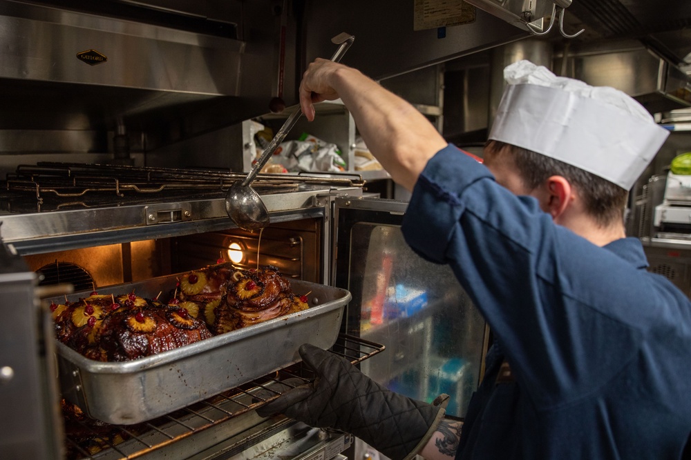 The Galley aboard the USS Cole