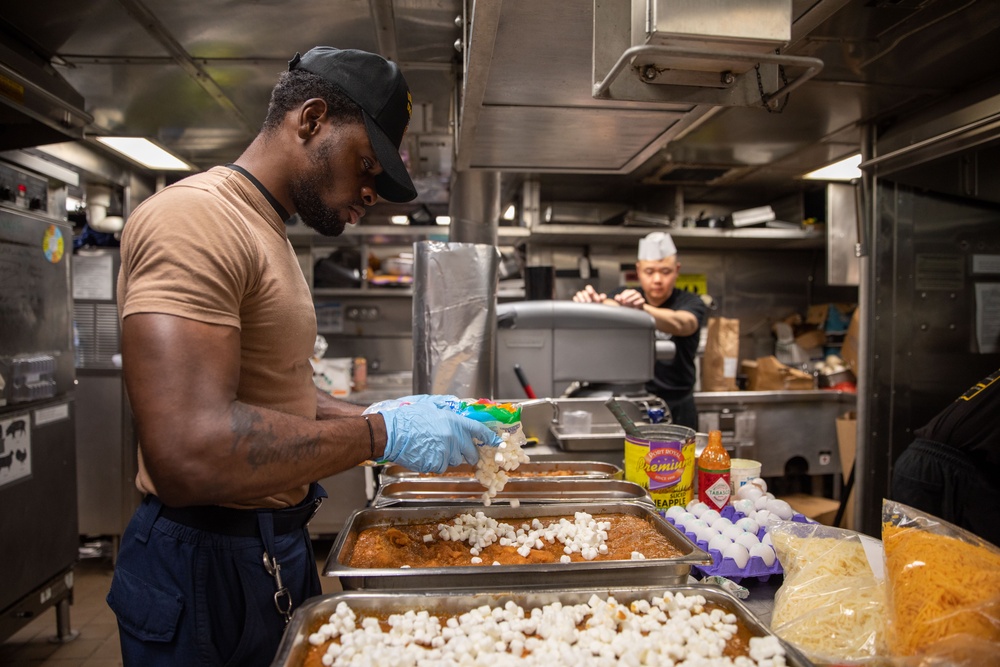 The Galley aboard the USS Cole