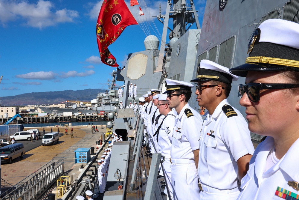 USS William P. Lawrence conducts routine operations as part of the Carl Vinson Carrier Strike Group