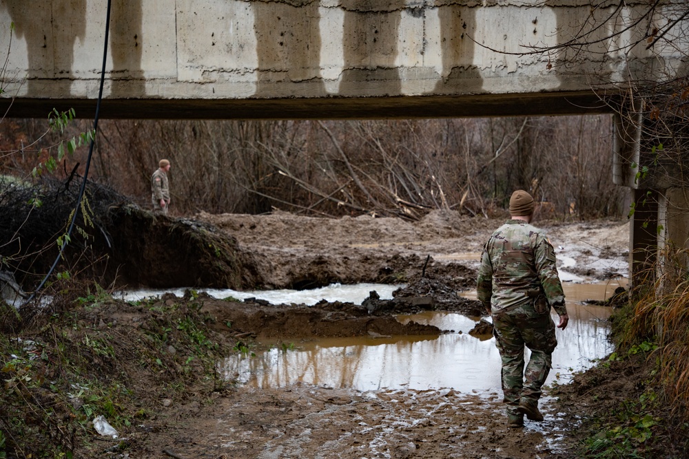 KFOR Soldiers conduct security patrols, maintaining a safe and secure environment