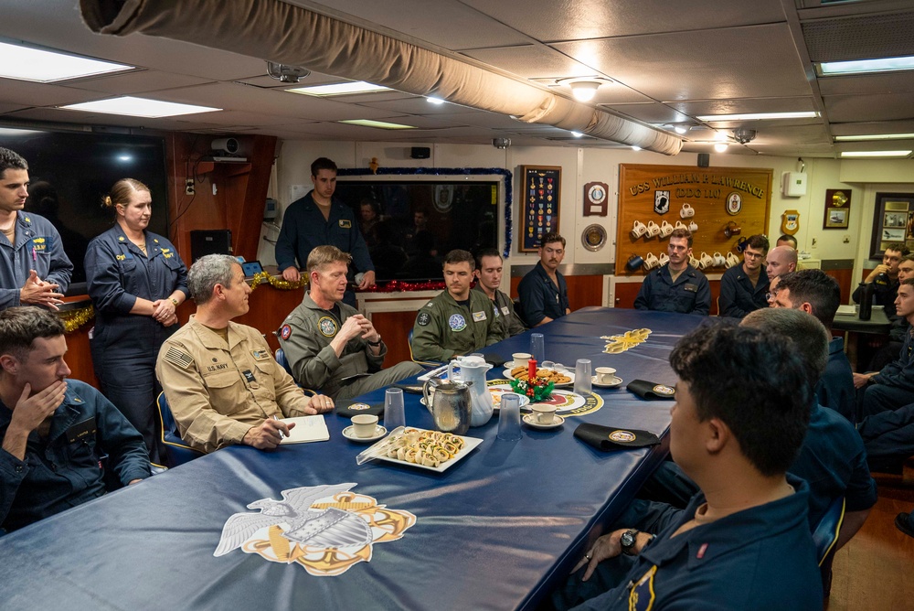 USS William P. Lawrence conducts routine operations as part of the Carl Vinson Carrier Strike Group