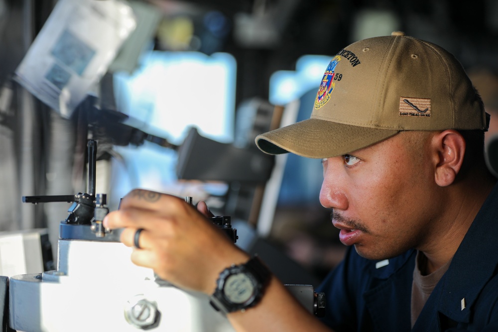 USS Princeton conducts routine operations as part of the Carl Vinson Carrier Strike Group