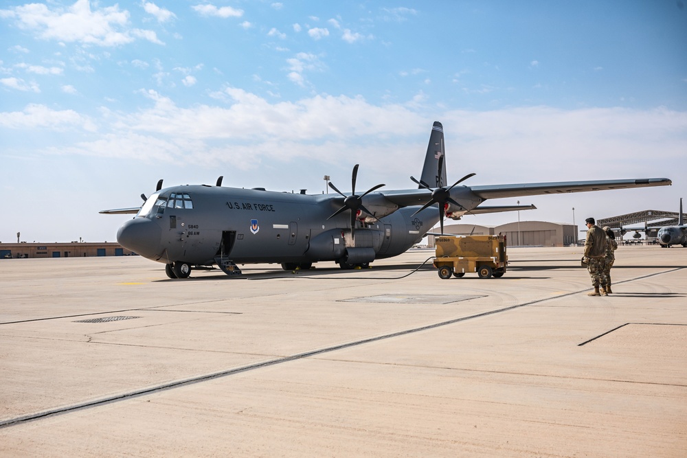 U.S. C-130Js support Saudi-led airdrop exercise