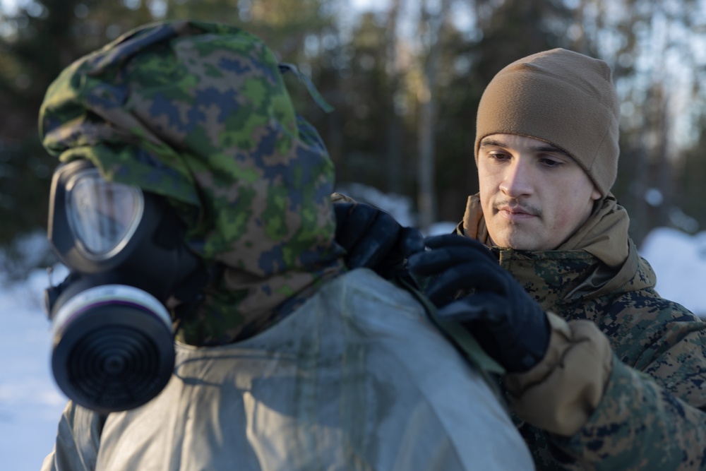 CBRN Marines Conduct Bilateral Training with Finnish Coastal Brigade Engineers