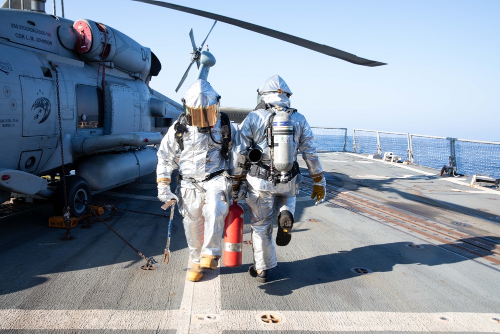 USS Stockdale conducts training