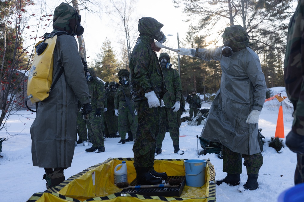 CBRN Marines Conduct Bilateral Training with Finnish Coastal Brigade Engineers