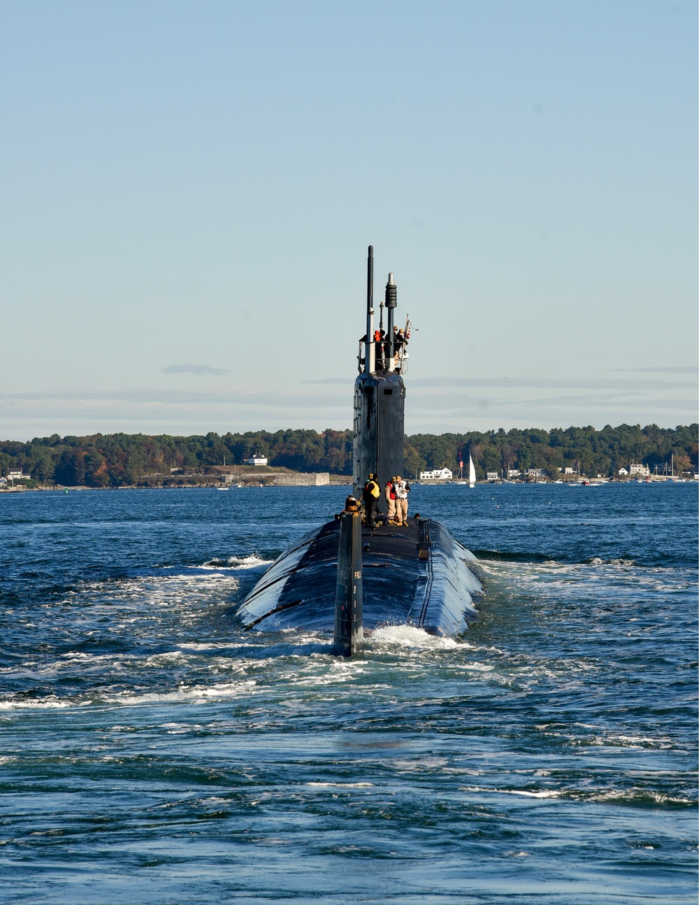 USS Washington (SSN 787) arrives at Portsmouth Naval Shipyard