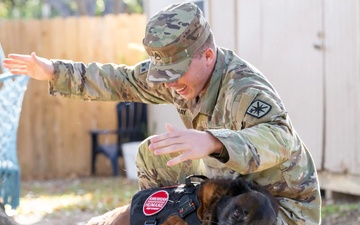 Former Fort Drum MP reunites with retired military working dog