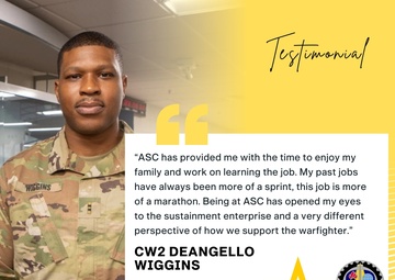 ASC Employee Testimonial, CW2 Deangello Wiggins
