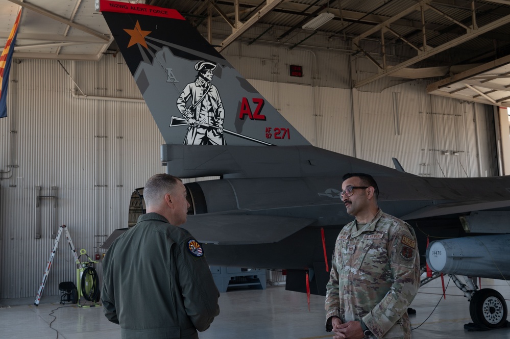 Gen. Gregory Guillot, Commander, North American Aerospace Defense Command and U.S. Northern Command, visits 162d Aerospace Control Alert Detachment