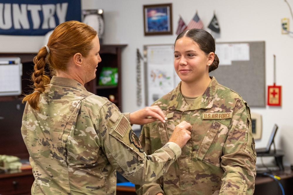 Staff Sgt. Alyssa Lopez receives Stripes for Exceptional Performers promotion