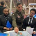 Maj. Gen. Mark Quander discusses Corps of Engineering opportunities at a job fair in Baltimore.