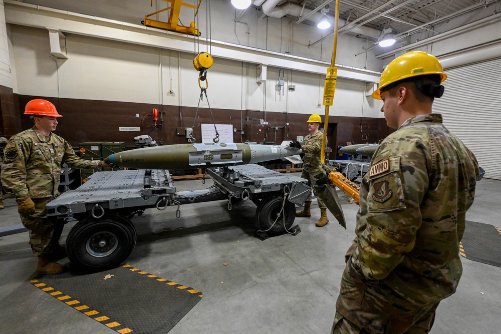 The 3rd MUNS perform a munitions loading exercise on JBER