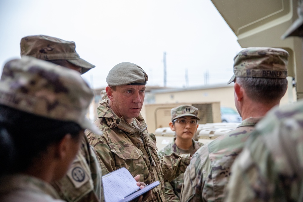 III Armored Corps Deputy Commanding Generals assess the conditions of HHBN's Maintenance and Equipment