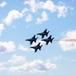 Blue Angels Fly Over Spectators at the annual Air Show in New Orleans