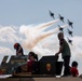 Blue Angels Fly Over Spectators at the annual Air Show in New Orleans