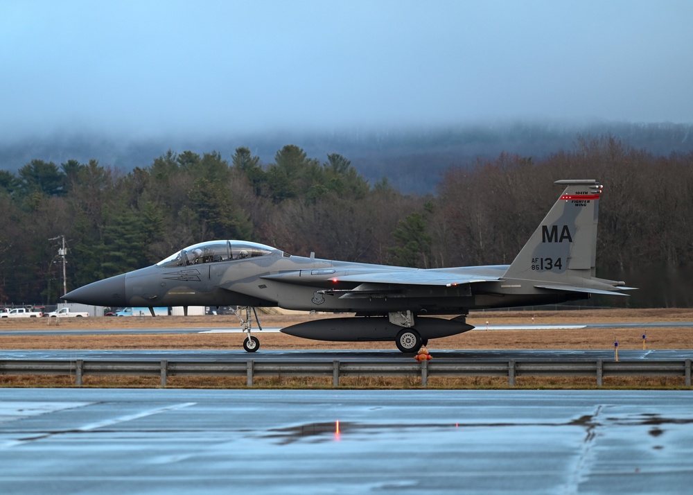 104th Fighter Wing pilot honors brother's retirement with F-15D incentive flight