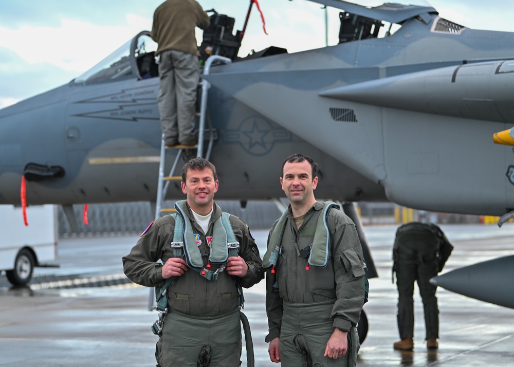 104th Fighter Wing pilot honors brother's retirement with F-15D incentive flight