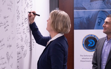 Commandant of the U.S. Coast Guard, Admiral Linda L. Fagan, visits the Defense Innovation Unit