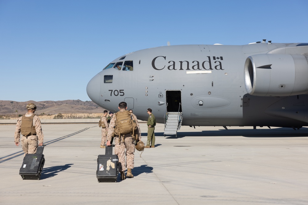 U.S. Marines rehearse HIMARS employment with Royal Canadian Air Force