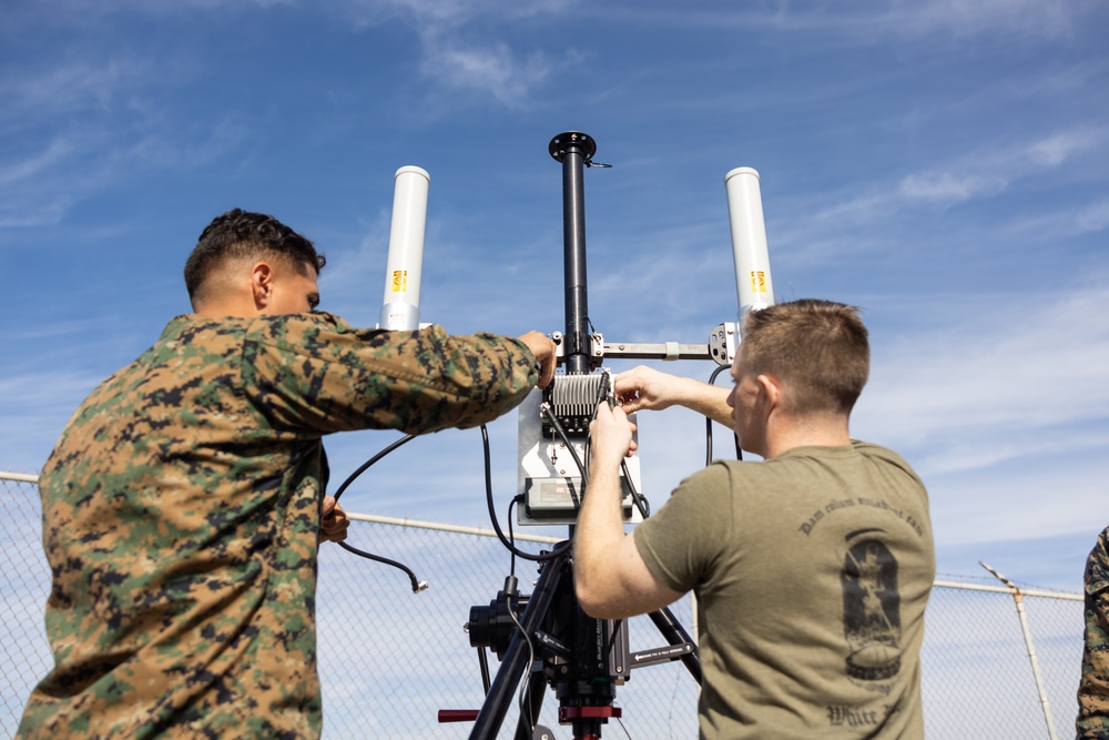 1st LAR Marines set up COC as part of Steel Knight 24