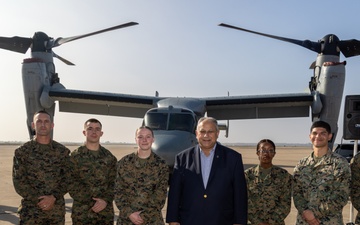 Secretary of the Navy recognizes service excellence, discusses warfighting and quality of life with Marines of Miramar and 3rd MAW