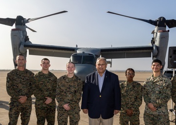 Secretary of the Navy recognizes service excellence, discusses warfighting and quality of life with Marines of Miramar and 3rd MAW