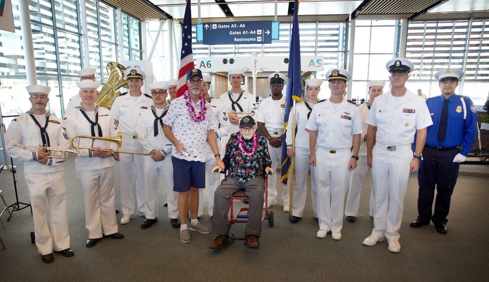 At 104, Respected Pearl Harbor Veteran Receives Grand Greeting in Advance of 83rd Pearl Harbor Day Anniversary