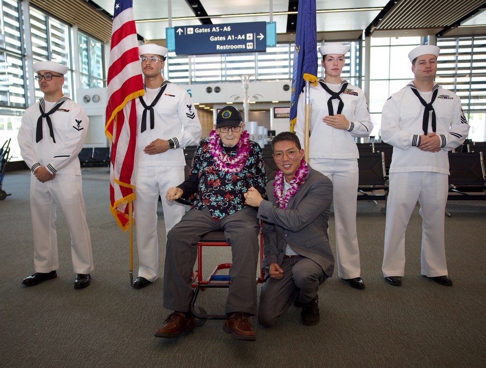 At 104, Respected Pearl Harbor Veteran Receives Grand Greeting in Advance of 83rd Pearl Harbor Day Anniversary