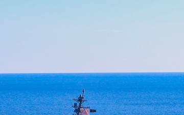 The USS Bulkeley conducts an International Maneuvering Exercise with the Cypriot Navy