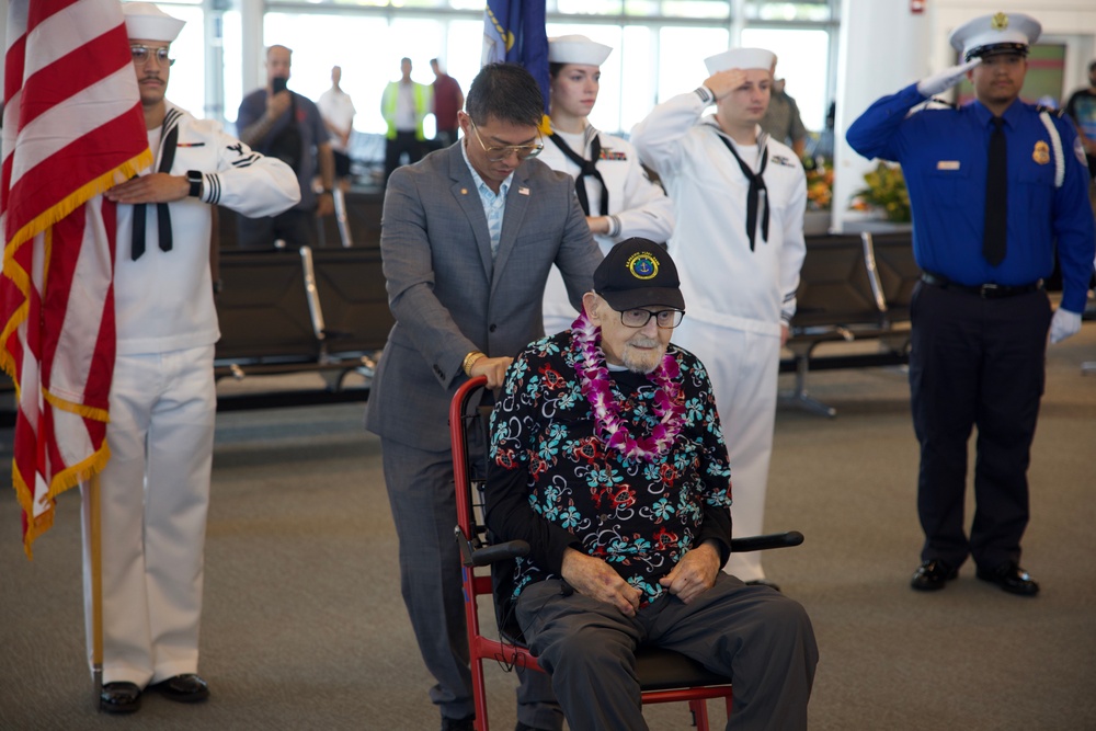 At 104, Respected Pearl Harbor Veteran Receives Grand Greeting in Advance of 83rd Pearl Harbor Day Anniversary