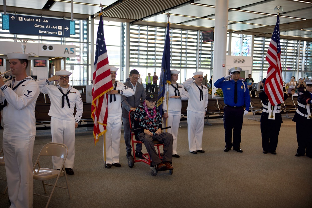 At 104, Respected Pearl Harbor Veteran Receives Grand Greeting in Advance of 83rd Pearl Harbor Day Anniversary