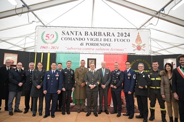 31st Civil Engineering Squadron leadership join Italian celebration of Saint Barbara