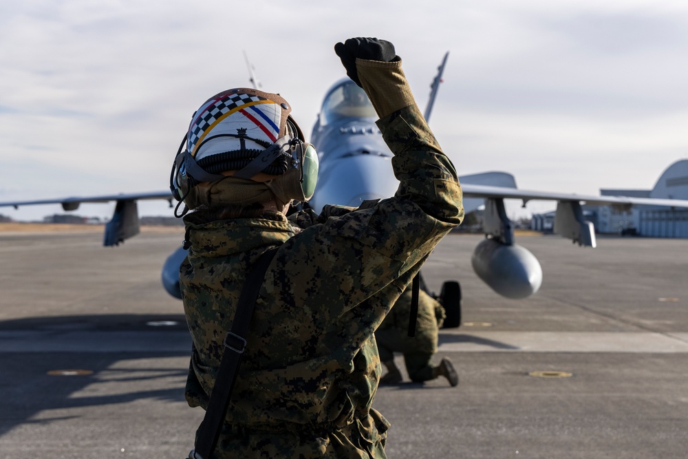 U.S. Marines begin flight operations at Misawa Air Base
