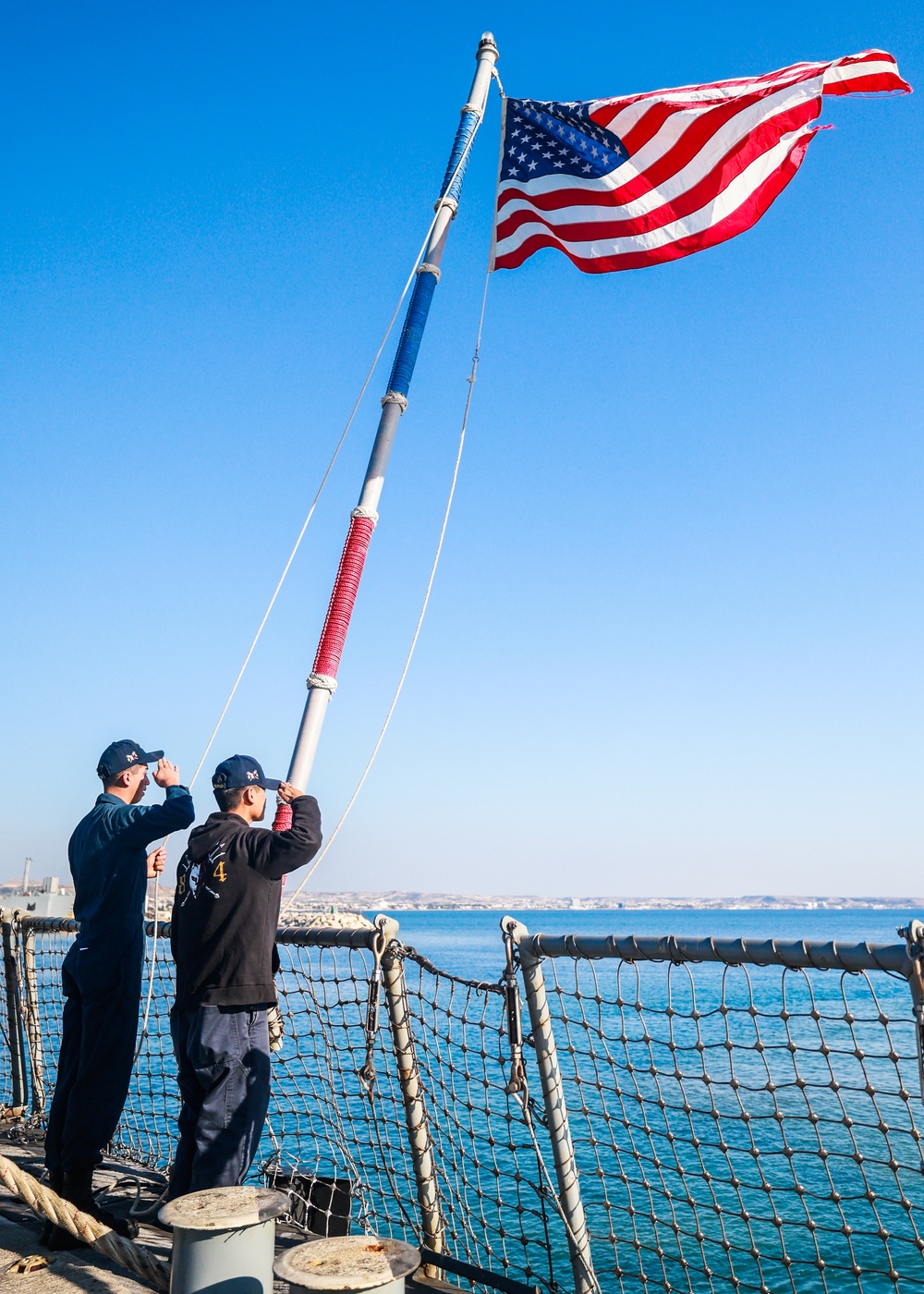 USS Bulkeley pulls into Larnaca, Cyprus