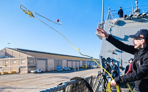USS Bulkeley pulls into Larnaca, Cyprus