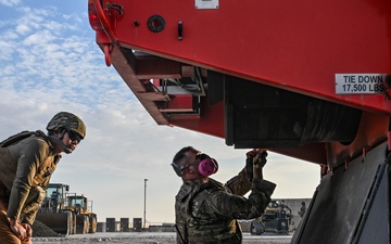 386th ECES conducts joint rapid airfield damage recovery exercise