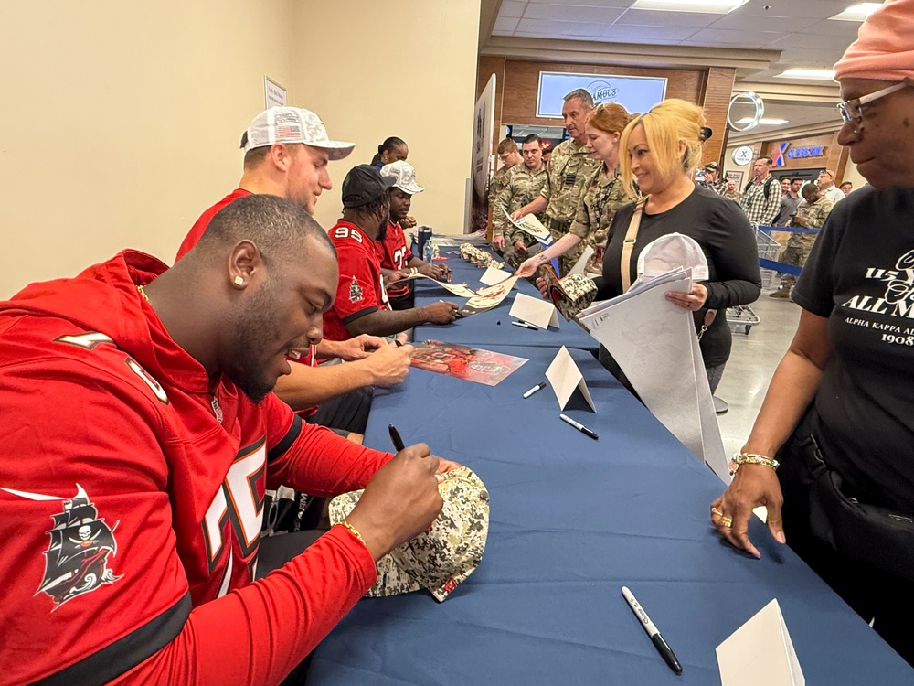 Buccaneers meet Team MacDill