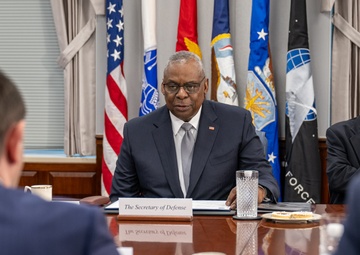 Secretary Austin hosts Armenia Defense Minister Suren Papikyan