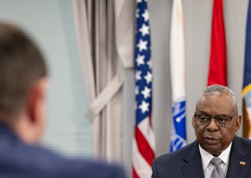 Secretary Austin hosts Armenia Defense Minister Suren Papikyan