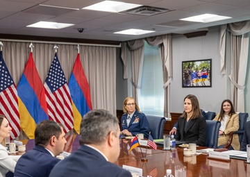Secretary Austin hosts Armenia Defense Minister Suren Papikyan
